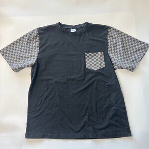 Womens XL Stealth Black and Gray Checkered Shirt Strictly Wild